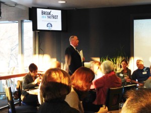 Dan O'Dell speaking at Break the Fast