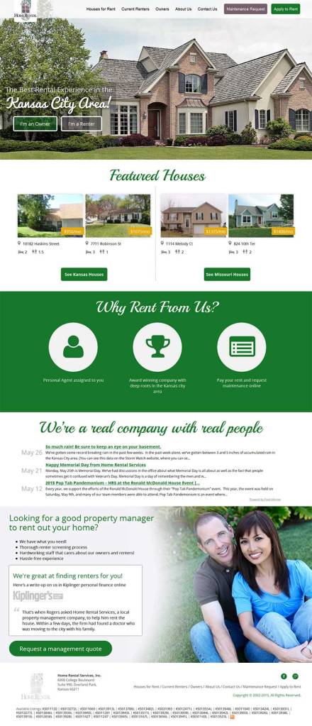 Home Rental Services - New Website